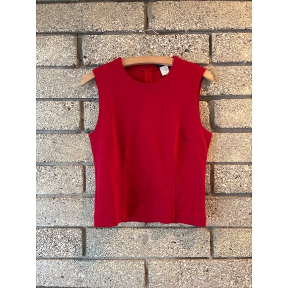 J. Crew Red Sleeveless Wool Top Size 10 - Picture 1 of 8